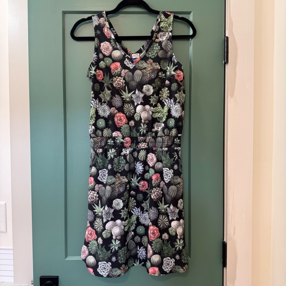 Kavu Black Floral Mini Dress